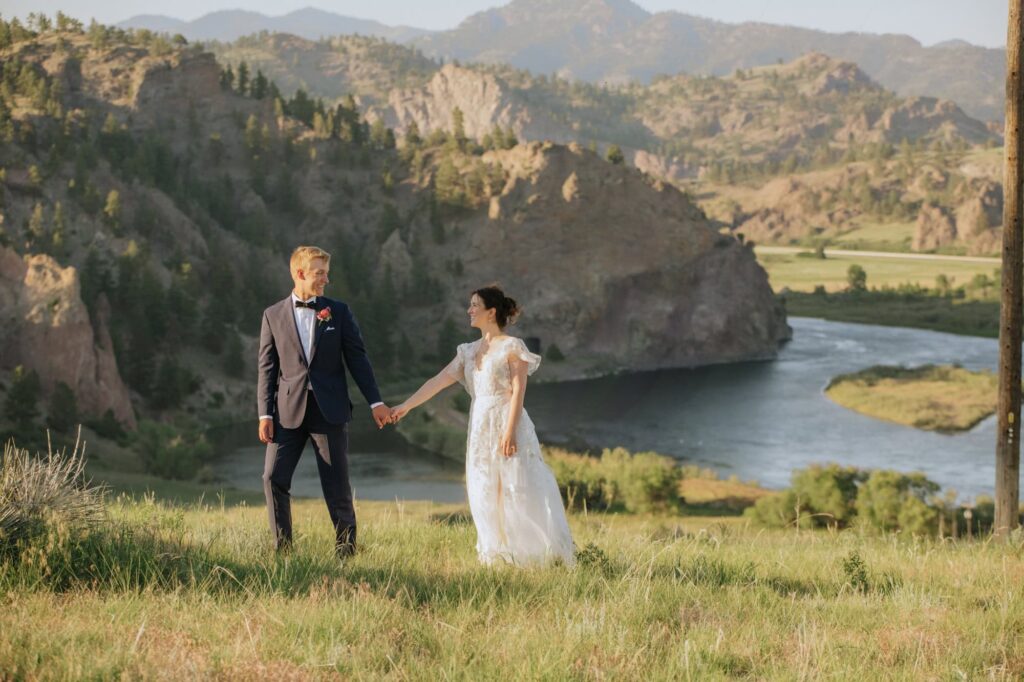 Montana wedding photographer with Drone