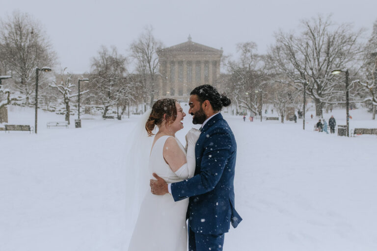 Snowy Philadelphia Elopement at Mercury Pavilion