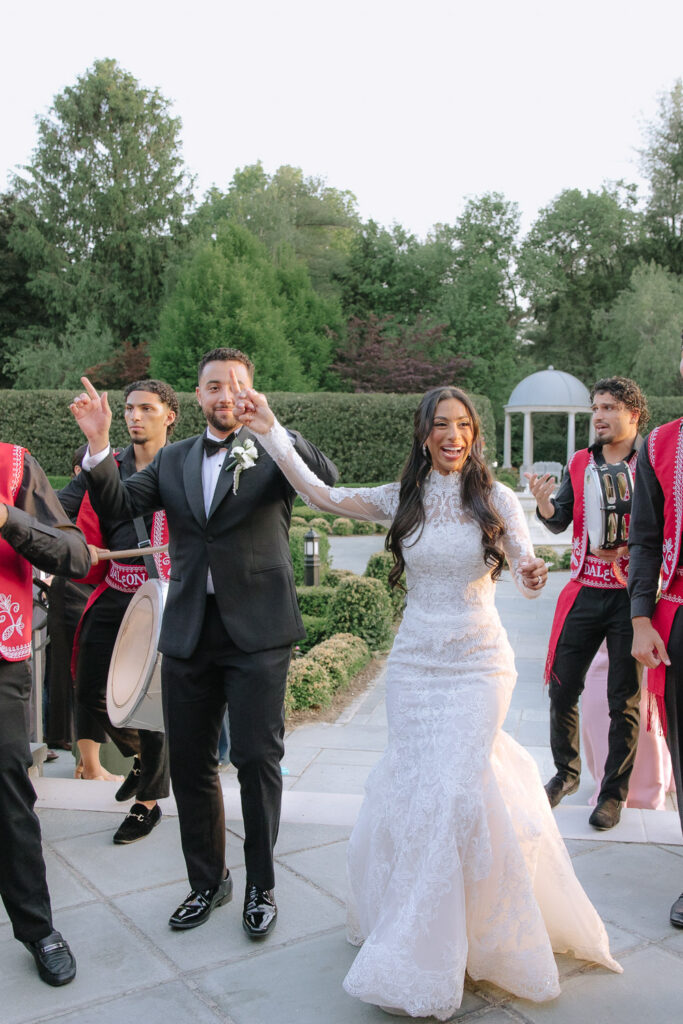 A Palestinian-Egyptian Muslim wedding Zaffa procession at Park Chateau Estate & Gardens in East Brunswick, New Jersey.