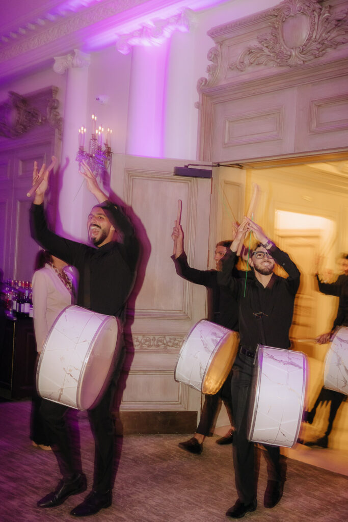 Menah and Ashraf's Zaffa drummers performing during their Park Chateau Muslim wedding in East Brunswick.